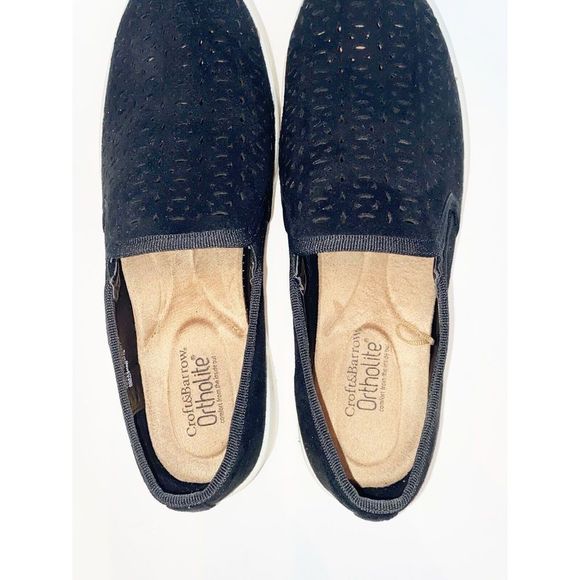 Croft & Barrow Tracey Slip On Sneaker Shoes Black Ortholite Women’s Size 7.5 - Picture 8 of 11
